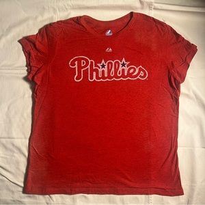 VINTAGE Majestic Phillies T Shirt | XL | 34 Roy Halliday (RIP)